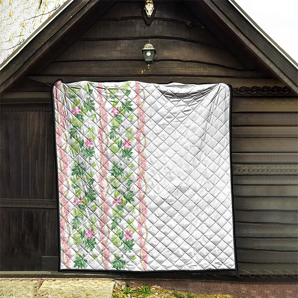 Monstera Tiare Plumeria Quilt Green Polynesian Pattern LT01 - Polynesian Pride