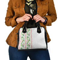 Monstera Tiare Plumeria Shoulder Handbag Green Polynesian Pattern LT01 - Polynesian Pride