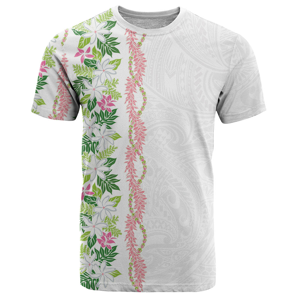 Monstera Tiare Plumeria T Shirt Green Polynesian Pattern LT01 Green - Polynesian Pride