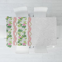 Monstera Tiare Plumeria Tablecloth Green Polynesian Pattern LT01 Green - Polynesian Pride