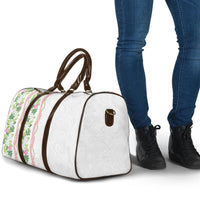Monstera Tiare Plumeria Travel Bag Green Polynesian Pattern LT01 - Polynesian Pride