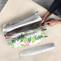 Monstera Tiare Plumeria Umbrella Green Polynesian Pattern LT01 - Polynesian Pride