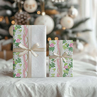 Monstera Tiare Plumeria Wrapping Paper Green Polynesian Pattern LT01 - Polynesian Pride