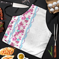 Monstera Tiare Plumeria Apron Pink Polynesian Pattern LT01 Pink - Polynesian Pride