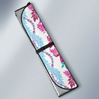 Monstera Tiare Plumeria Auto Sun Shade Pink Polynesian Pattern LT01 - Polynesian Pride