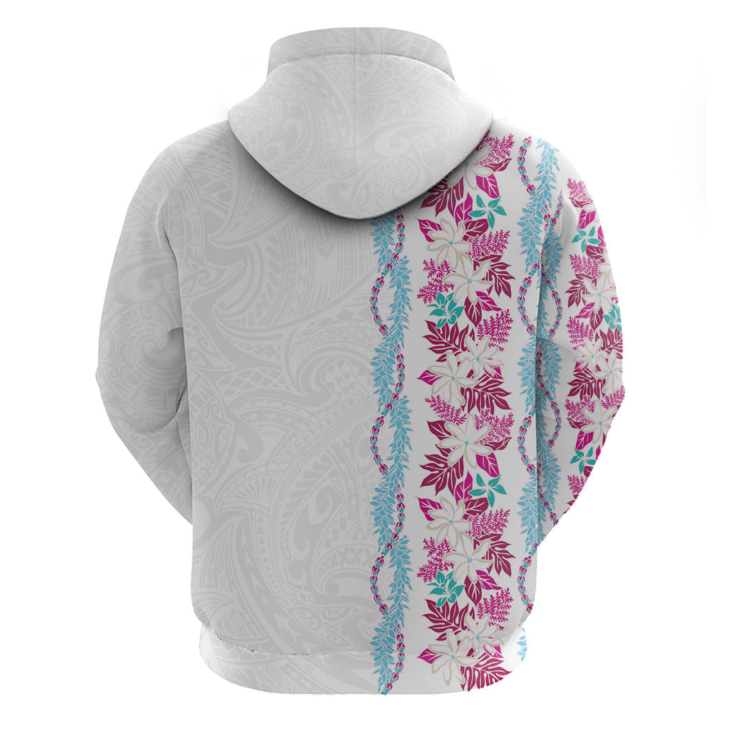 Monstera Tiare Plumeria Hoodie Pink Polynesian Pattern LT01 - Polynesian Pride