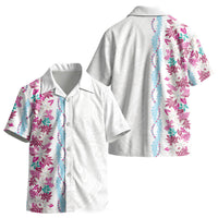 Monstera Tiare Plumeria Kid Hawaiian Shirt Pink Polynesian Pattern LT01 - Polynesian Pride