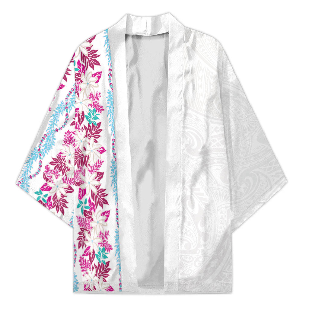 Monstera Tiare Plumeria Kimono Pink Polynesian Pattern LT01 Unisex Pink - Polynesian Pride