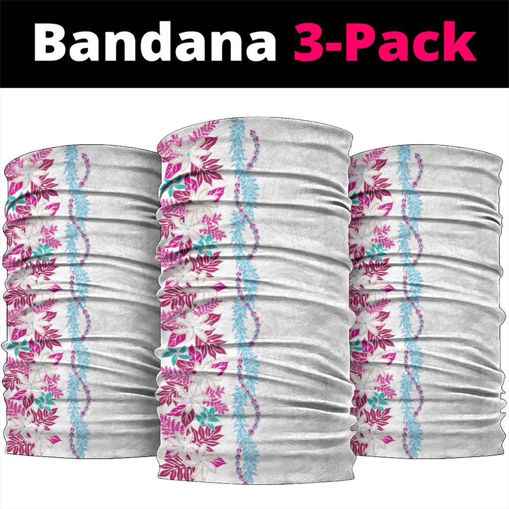 Monstera Tiare Plumeria Neck Gaiter Pink Polynesian Pattern LT01 package One Size: 25*50cm Pink - Polynesian Pride