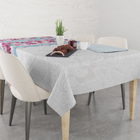 Monstera Tiare Plumeria Tablecloth Pink Polynesian Pattern LT01 - Polynesian Pride