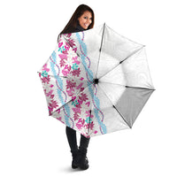 Monstera Tiare Plumeria Umbrella Pink Polynesian Pattern LT01 - Polynesian Pride