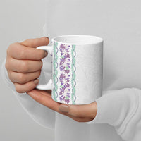 Monstera Tiare Plumeria Ceramic Mug Purple Polynesian Pattern LT01 - Polynesian Pride
