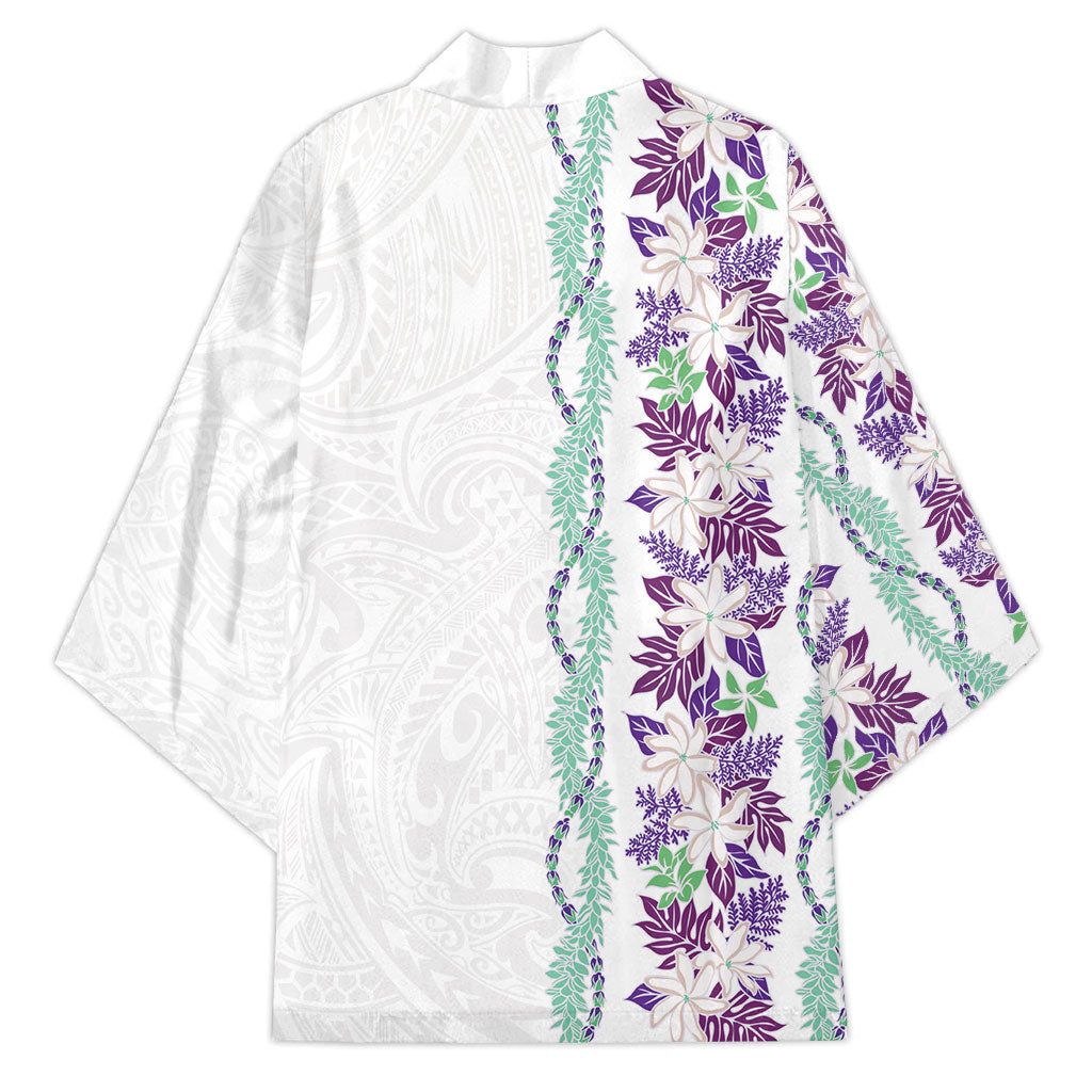 Monstera Tiare Plumeria Kimono Purple Polynesian Pattern LT01 - Polynesian Pride