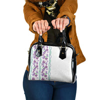 Monstera Tiare Plumeria Shoulder Handbag Purple Polynesian Pattern LT01 One Size Purple - Polynesian Pride