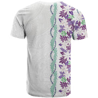 Monstera Tiare Plumeria T Shirt Purple Polynesian Pattern LT01 - Polynesian Pride
