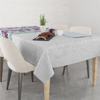 Monstera Tiare Plumeria Tablecloth Purple Polynesian Pattern LT01 - Polynesian Pride
