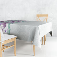 Monstera Tiare Plumeria Tablecloth Purple Polynesian Pattern LT01 - Polynesian Pride