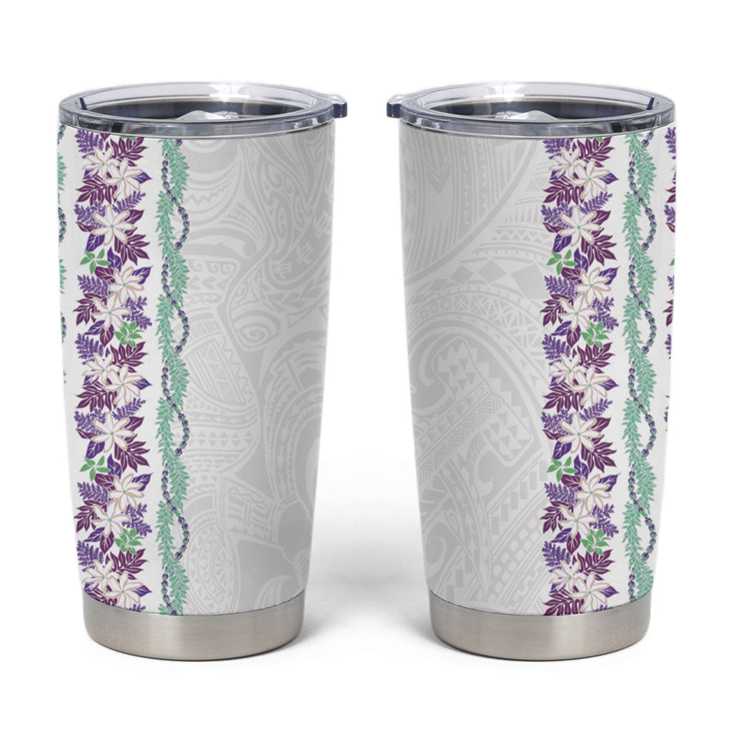 Monstera Tiare Plumeria Tumbler Cup Purple Polynesian Pattern LT01 Purple - Polynesian Pride