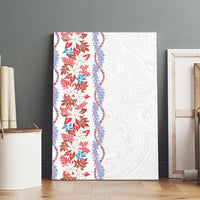 Monstera Tiare Plumeria Canvas Wall Art Red Polynesian Pattern LT01 - Polynesian Pride