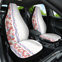 Monstera Tiare Plumeria Car Seat Cover Red Polynesian Pattern LT01 One Size Red - Polynesian Pride