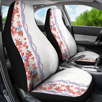 Monstera Tiare Plumeria Car Seat Cover Red Polynesian Pattern LT01 - Polynesian Pride