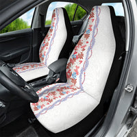 Monstera Tiare Plumeria Car Seat Cover Red Polynesian Pattern LT01 - Polynesian Pride
