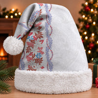 Monstera Tiare Plumeria Christmas Santa Hat Red Polynesian Pattern LT01 With Fur Red - Polynesian Pride