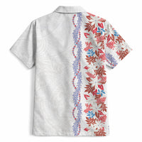 Monstera Tiare Plumeria Hawaiian Shirt Red Polynesian Pattern LT01 - Polynesian Pride