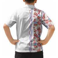 Monstera Tiare Plumeria Hawaiian Shirt Red Polynesian Pattern LT01 - Polynesian Pride