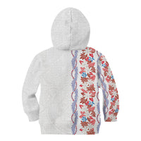 Monstera Tiare Plumeria Kid Hoodie Red Polynesian Pattern LT01 - Polynesian Pride