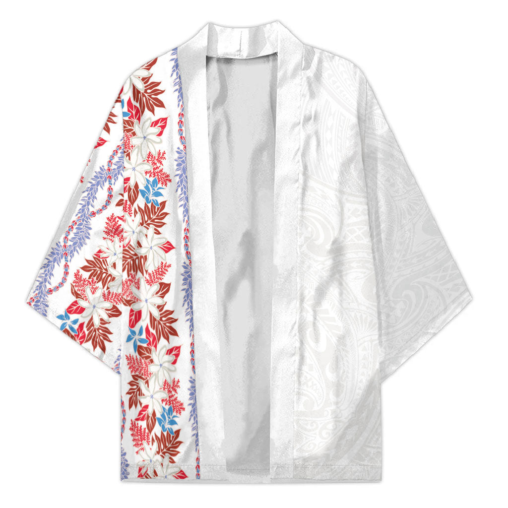 Monstera Tiare Plumeria Kimono Red Polynesian Pattern LT01 Unisex Red - Polynesian Pride
