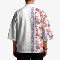 Monstera Tiare Plumeria Kimono Red Polynesian Pattern LT01 - Polynesian Pride