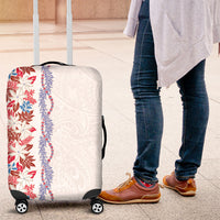 Monstera Tiare Plumeria Luggage Cover Red Polynesian Pattern LT01 Red - Polynesian Pride