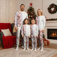 Monstera Tiare Plumeria Christmas Pajama Set Red Polynesian Pattern LT01 - Polynesian Pride