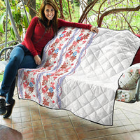 Monstera Tiare Plumeria Quilt Red Polynesian Pattern LT01 - Polynesian Pride