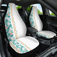Monstera Tiare Plumeria Car Seat Cover Teal Polynesian Pattern LT01 One Size Teal - Polynesian Pride