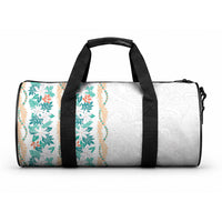 Monstera Tiare Plumeria Duffle Bag Teal Polynesian Pattern LT01 One size Teal - Polynesian Pride