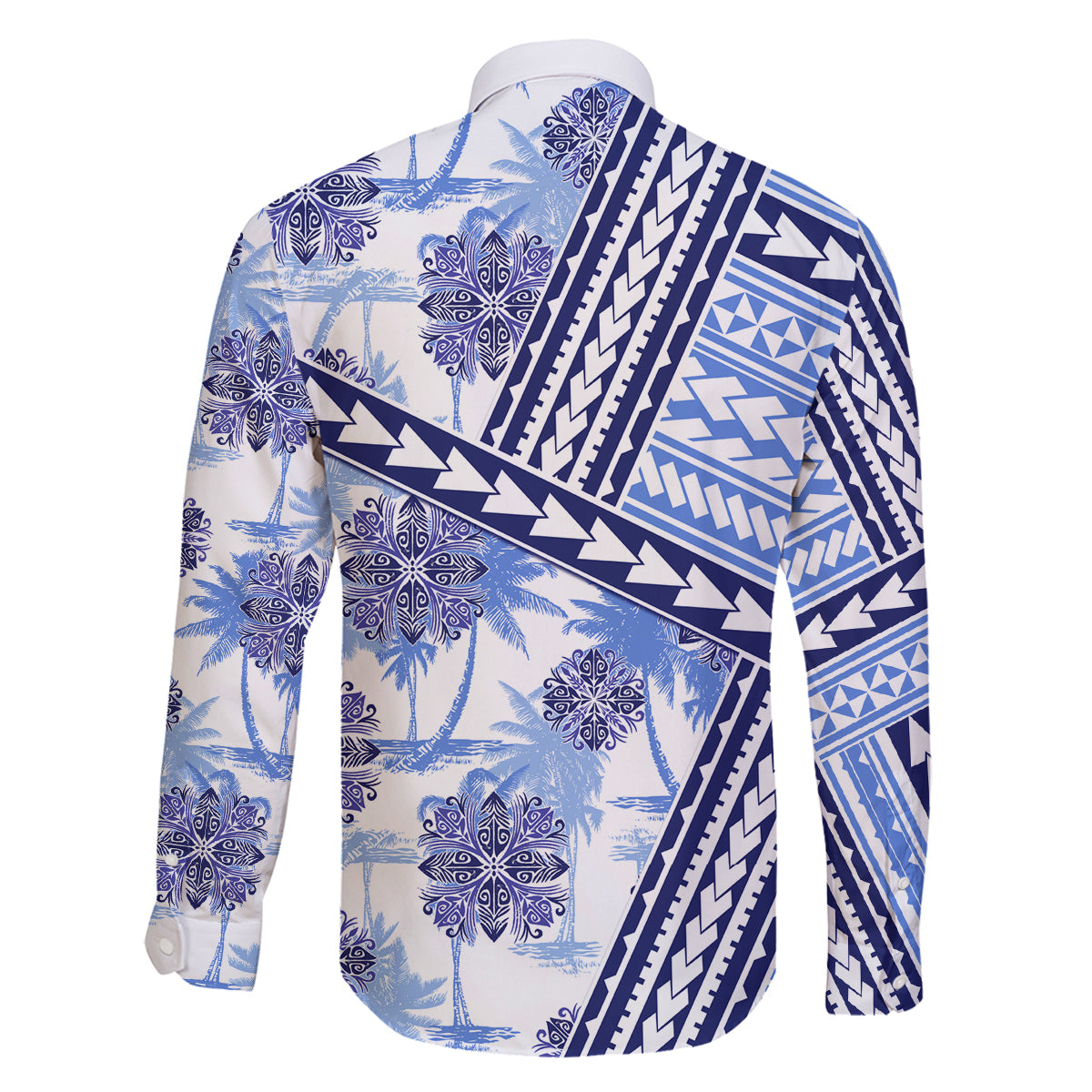 Hawaii Quilt Family Matching Tank Maxi Dress and Hawaiian Shirt Kakau Polynesian Pattern Blue Version LT01 - Polynesian Pride