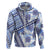 Hawaii Quilt Hoodie Kakau Polynesian Pattern Blue Version LT01 Zip Hoodie Blue - Polynesian Pride