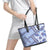 Hawaii Quilt Leather Tote Bag Kakau Polynesian Pattern Blue Version LT01 - Polynesian Pride