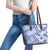 Hawaii Quilt Leather Tote Bag Kakau Polynesian Pattern Blue Version LT01 - Polynesian Pride