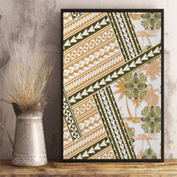Hawaii Quilt Canvas Wall Art Kakau Polynesian Pattern Gold Version LT01 - Polynesian Pride