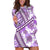 Hawaii Quilt Hoodie Dress Kakau Polynesian Pattern Lilac Version LT01 Purple - Polynesian Pride