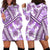 Hawaii Quilt Hoodie Dress Kakau Polynesian Pattern Lilac Version LT01 - Polynesian Pride