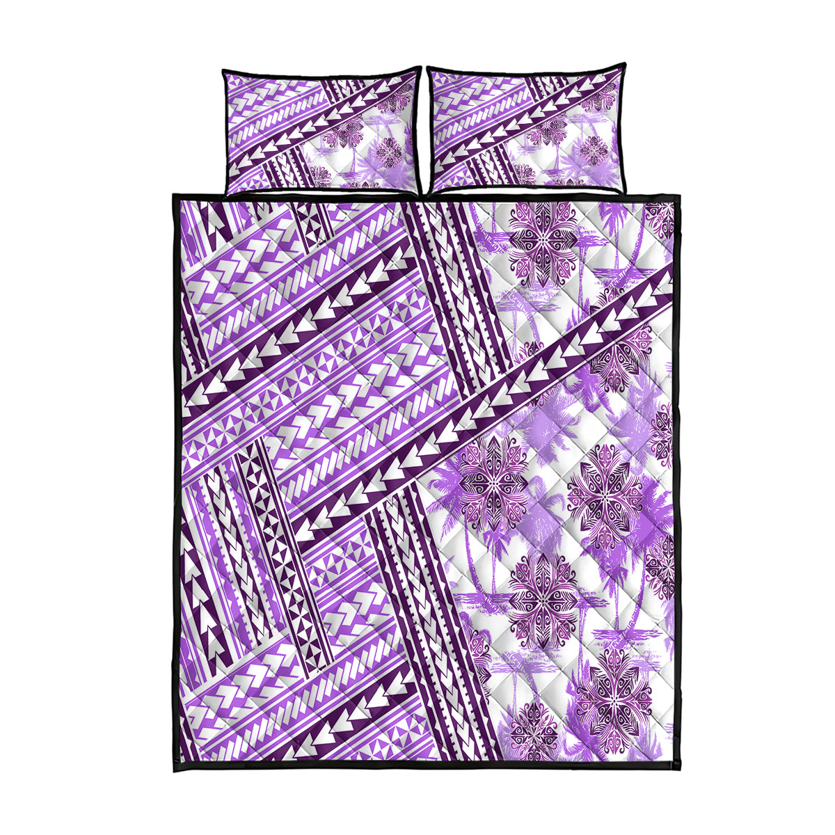 Hawaii Quilt Quilt Bed Set Kakau Polynesian Pattern Lilac Version LT01 Purple - Polynesian Pride