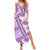 Hawaii Quilt Summer Maxi Dress Kakau Polynesian Pattern Lilac Version LT01 Women Purple - Polynesian Pride