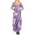 Hawaii Quilt Summer Maxi Dress Kakau Polynesian Pattern Lilac Version LT01 - Polynesian Pride