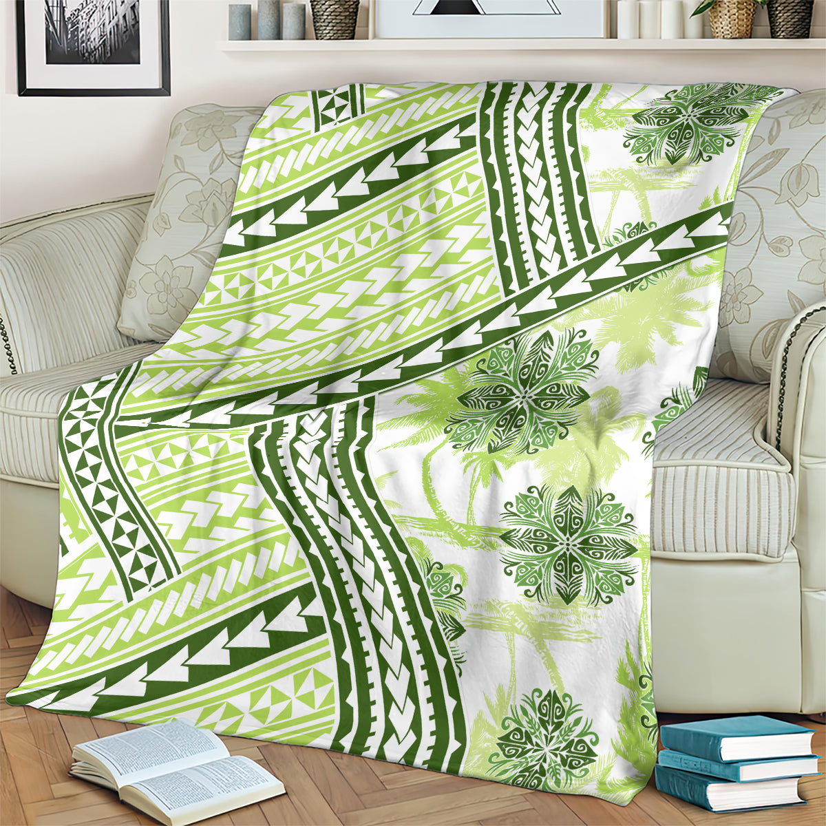 Hawaii Quilt Blanket Kakau Polynesian Pattern Olive Green Version LT01 - Polynesian Pride