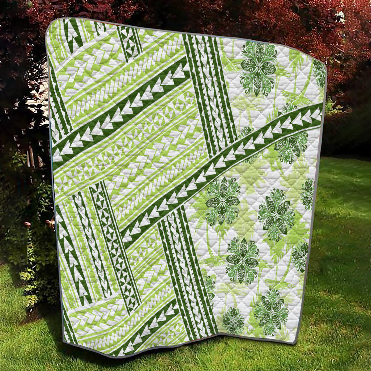 Hawaii Quilt Quilt Kakau Polynesian Pattern Olive Green Version LT01 - Polynesian Pride