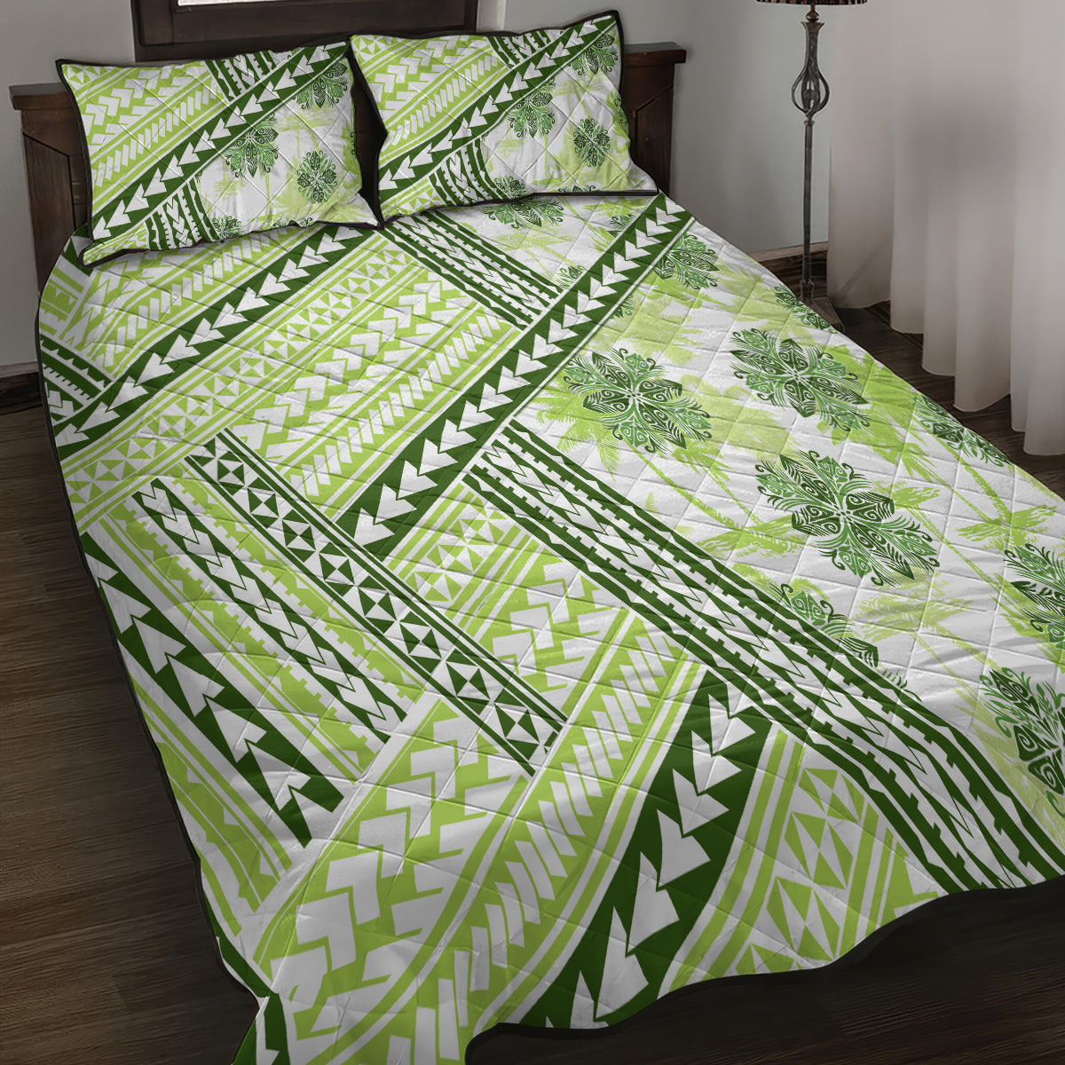 Hawaii Quilt Quilt Bed Set Kakau Polynesian Pattern Olive Green Version LT01 - Polynesian Pride